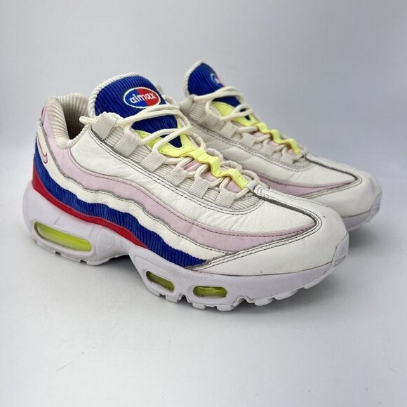 Nike Air Max 95 Se Panache White Red Blue Pink Women Shoes AQ4138-101 Size 8 - Picture 2 of 12